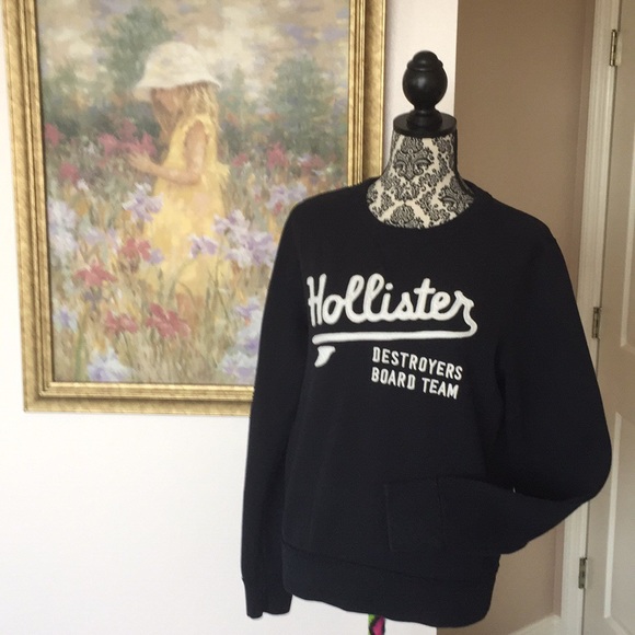 Hollister Other - Hollister Mens Navy Blue Crew Neck Sweatshirt (M)